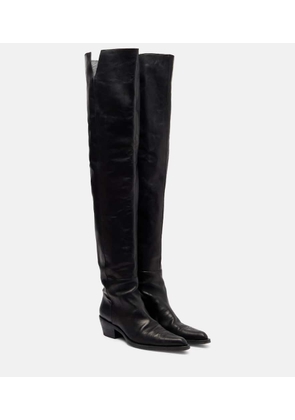Khaite Clive 35 leather over-the-knee boots
