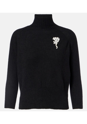 Simone Rocha Embellished cashmere turtleneck sweater