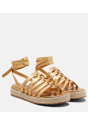 Gianvito Rossi Leather espadrille sandals