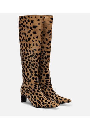 Khaite Ona 55 calf hair knee-high boots