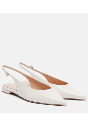 Gianvito Rossi Robbie patent leather slingback flats