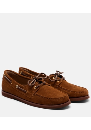Gianvito Rossi Vandee suede boat shoes