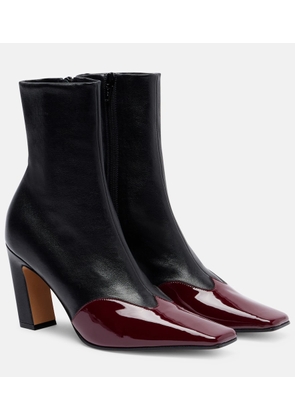 Khaite Nevada 85 leather ankle boots