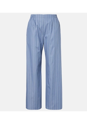 Leset Yoshi cotton-blend twill wide-leg pants