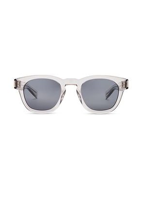 Saint Laurent SL 746 Sunglasses in Beige & Silver - Black. Size all.