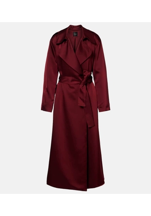 Leset Barb satin wrap coat