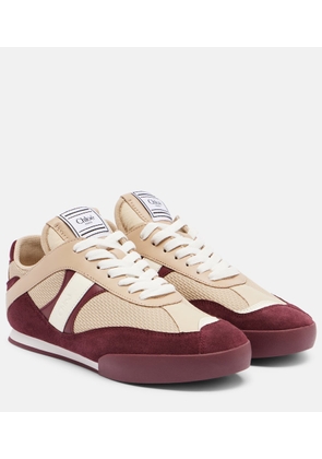 Chloe Chloe Kick suede-trimmed sneakers