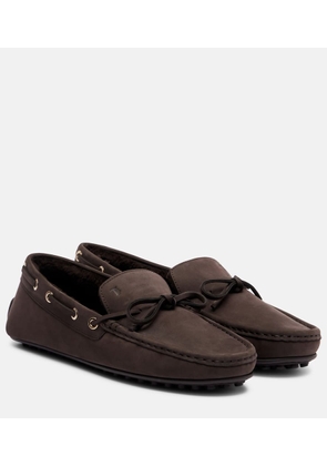 Tod's Gommino shearling-lined suede boat shoes