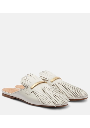 Tod's Fringed leather mules