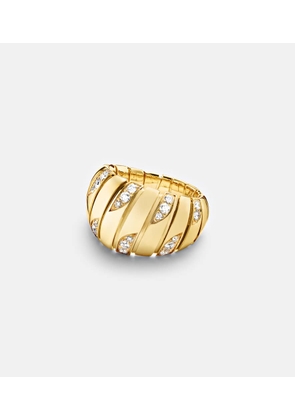 Bvlgari Bvlgari Tubogas 18kt gold ring with diamonds