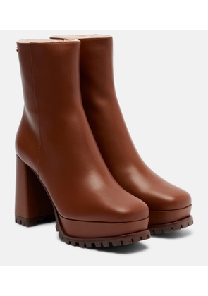 Gianvito Rossi 70 shearling-lined platform ankle boots