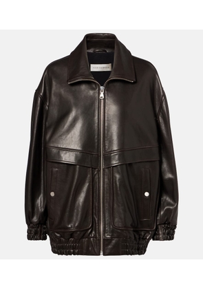 Nour Hammour Beck leather bomber jacket