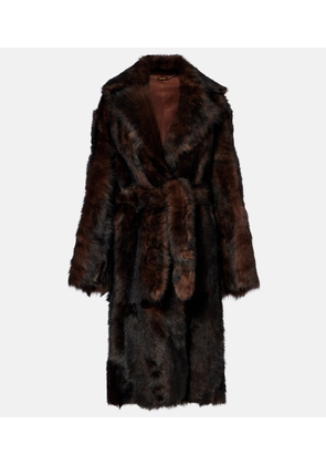 Nour Hammour Uma shearling wrap coat