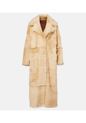 Nour Hammour Evita Long shearling coat
