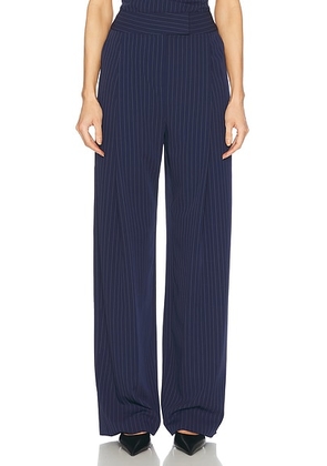 The Sei Boyfriend Trouser in Pinstripe - Navy. Size 2 (also in 6, 8).