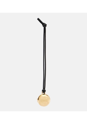 Loewe Pebble gold-plated leather bag charm