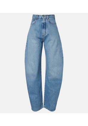 Alaia High-rise barrel-leg jeans