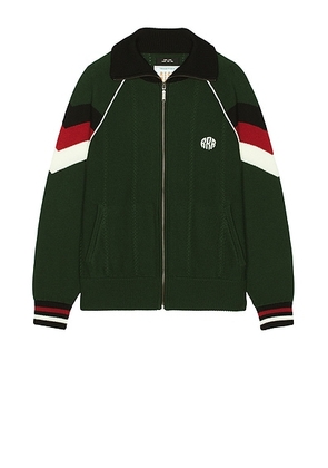 Rice nine ten Knitted Zip Track Jacket in Dark Green - Dark Green. Size 1 (also in ).