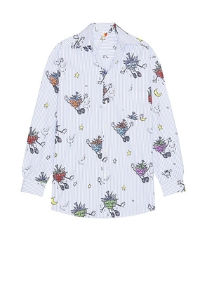 Sky High Farm Workwear Strawbabies Button Down Shirt in Blue - Blue. Size S (also in ).