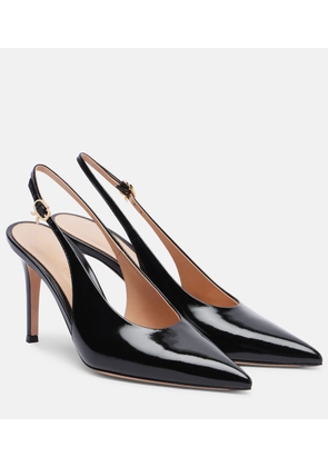 Gianvito Rossi Robbie 85 leather slingback pumps