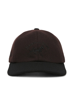 Siegelman Stable x FWRD Wool Dad Hat in Chocolate Brown & Black - Brown. Size all.