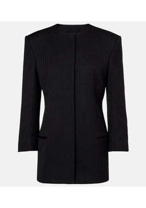 Calvin Klein Collection Ribbed-knit wool blazer