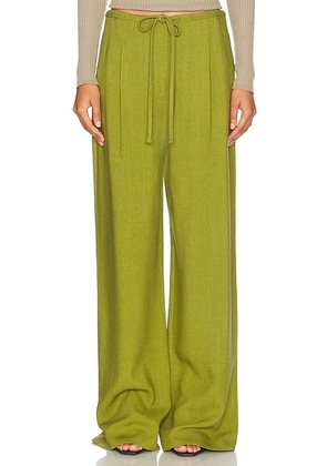 Rohe Relaxed Drawstring Trousers in Garden Green - Green. Size 40 (also in ).