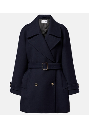 Loewe Belted double-breasted wool coat