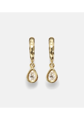 Octavia Elizabeth Hidden Gem 18kt gold huggie earrings with diamonds