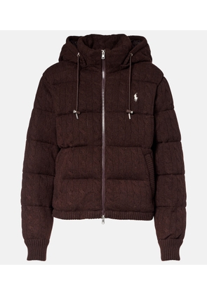 Polo Ralph Lauren Cable-knit wool and cashmere puffer jacket