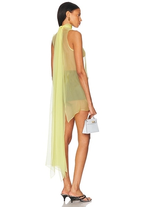 SEV Open Back Voile Top in Lima - Yellow. Size M (also in L).