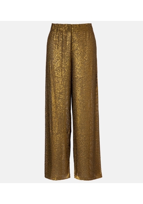Norma Kamali Elephant sequined wide-leg pants