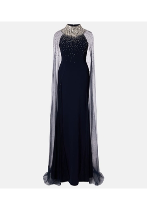 Jenny Packham Zadie caped embellished gown
