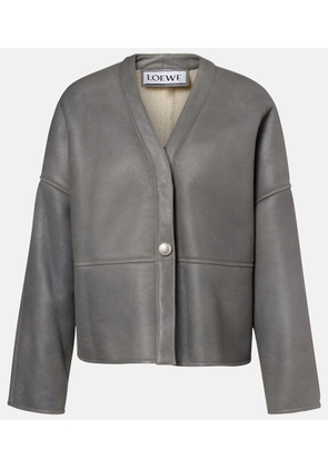 Loewe Pebble shearling-lined leather jacket