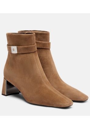 Tory Burch Georgia T Monogram suede ankle boots