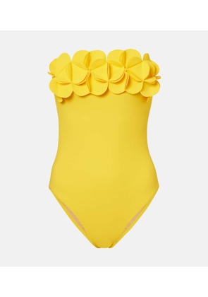 Karla Colletto Tess floral-applique swimsuit
