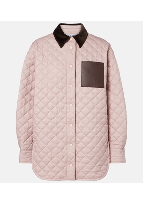 Loewe Anagram quilted leather-trimmed jacket
