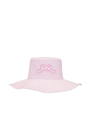 Rowen Rose Maxi Hat in White & Pink - Pink. Size all.