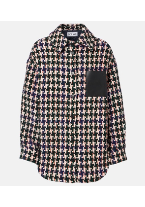 Loewe Leather-trimmed overshirt