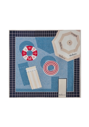 Mulberry Women's Square Scarf - Summer Pool Brighton-Night Sky