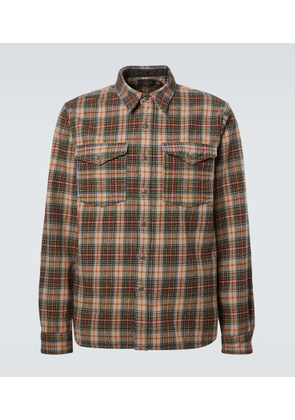 RRL Plaid wool and cotton-blend twill shirt