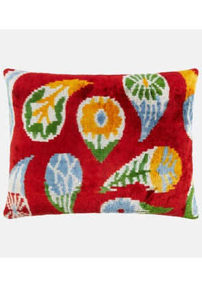Les-Ottomans Silk and cotton velvet cushion