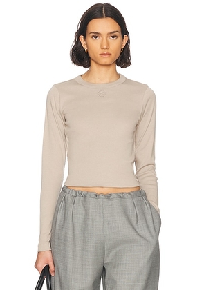 Saks Potts Eloise Long Sleeve T-Shirt in Smoke Grey - Neutral. Size XS (also in ).
