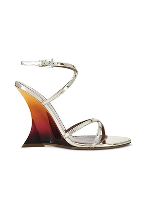 Paris Texas Nina 105 Sandal in Gold & Sunset - Metallic Gold. Size 36 (also in 37, 37.5).