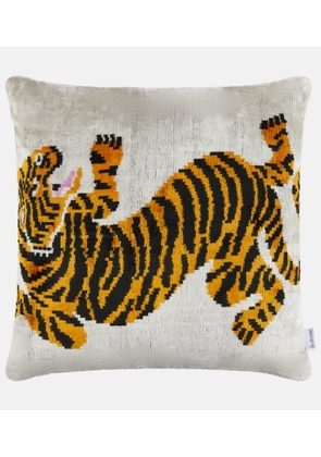 Les-Ottomans Silk and cotton velvet cushion