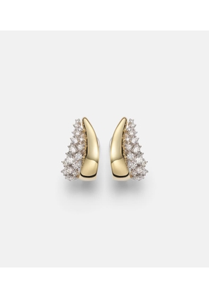 Yeprem Golden Strada 18kt white and yellow gold earrings with diamonds