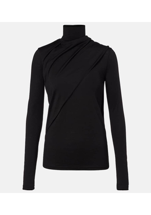 Rohe Scarf-detail wool jersey top