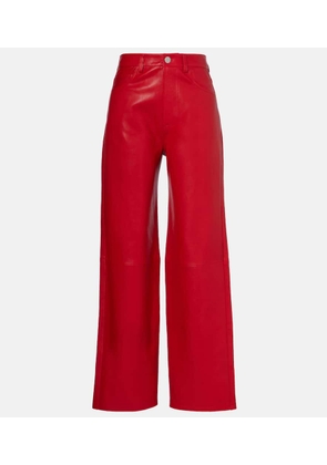 Rohe High-rise leather wide-leg pants