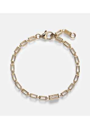 Suzanne Kalan Block-Chain 18kt gold bracelet with diamonds
