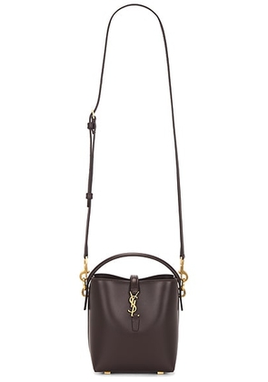 Saint Laurent Mini Le 37 Bucket Bag in Dark Sweet Chocolate - Chocolate. Size all.